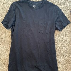 Mens Black GAP Pocket Tee